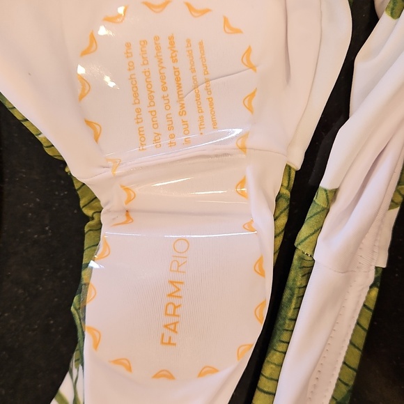 💕FARM RIO Palm Fan Bikini Set Triangle Bikini Top + Low Bikini Bottom XL/L NWT - Picture 14 of 14